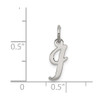 Lex & Lu Sterling Silver Small Script Initial I Charm - 4 - Lex & Lu