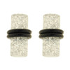 Lex & Lu Pair of Acrylic UV Sensitive Glitter Ear Plugs w/O-Rings 10G Thru 0 Gauge-Lex & Lu