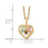 Lex & Lu 10k Tri-Color Black Hills Gold Heart Garnet Necklace - 3 - Lex & Lu