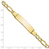 Lex & Lu 10k Yellow Gold Semi-solid Figaro Link ID Bracelet 8'' - 3 - Lex & Lu