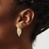 Lex & Lu 10k Two-tone Gold Polished Double Tube Hoop Earrings - 3 - Lex & Lu