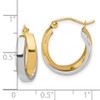 Lex & Lu 10k Two-tone Gold Polished Double Hoop Earrings LAL101727 - 4 - Lex & Lu