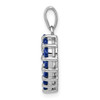 Lex & Lu Sterling Silver w/Rhodium Sapphire Pendant - 2 - Lex & Lu