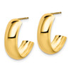 Lex & Lu 10k Yellow Gold Polished 6.5mm J-Hoop Earrings - 2 - Lex & Lu