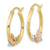 Lex & Lu 10k Tri-color Gold Guadalupe Hoop Earrings LAL101741 - 2 - Lex & Lu