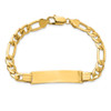 Lex & Lu 10k Yellow Gold Figaro Link ID Bracelet 8'' - 4 - Lex & Lu