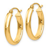 Lex & Lu 10k Yellow Gold Polished 3.5mm Oval Hoop Earrings - 2 - Lex & Lu
