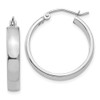 Lex & Lu 10k White Gold Polished Hoop Earring - Lex & Lu