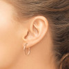Lex & Lu 10k Rose Gold 2mm Polished Hoop Earrings LAL101771 - 3 - Lex & Lu
