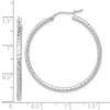 Lex & Lu 10k White Gold D/C 2mm Round Tube Hoop Earrings LAL101795 - 3 - Lex & Lu