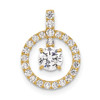 Lex & Lu 10k Yellow Gold Tiara Collection Polished CZ Pendant LAL101851 - Lex & Lu