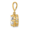 Lex & Lu 10k Yellow Gold Tiara Collection Polished CZ Pendant LAL101866 - 2 - Lex & Lu