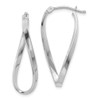 Lex & Lu 10k White Gold Small Twisted Earrings - Lex & Lu