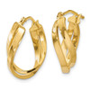 Lex & Lu 10k Yellow Gold Twisted Hoop Earrings - 2 - Lex & Lu