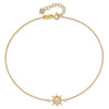 Lex & Lu 14k Yellow Gold Polished Captains Wheel Anklet 9'' - 4 - Lex & Lu