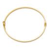 Lex & Lu 14k Yellow Gold Polished Hinged Bangle Bracelet LAL101963 - 2 - Lex & Lu