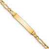 Lex & Lu 14k Yellow Gold Figaro ID Bracelet 8'' LAL102062 - Lex & Lu