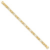 Lex & Lu 14k Two-tone Gold Polished and Satin Men's Link Bracelet 8.5'' - 2 - Lex & Lu