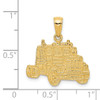 Lex & Lu 14k Yellow Gold Truck Cab Pendant - 4 - Lex & Lu