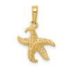 Lex & Lu 14k Yellow Gold Starfish Pendant LAL102165 - Lex & Lu