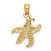 Lex & Lu 14k Yellow Gold Starfish Pendant LAL102165 - 3 - Lex & Lu