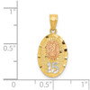 Lex & Lu 14k Two-tone Gold w/White Rhodium D/C Lady of Guadalupe 15 Pendant - 4 - Lex & Lu