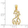 Lex & Lu 14k Yellow Gold Polished Interlocking Giraffes Pendant - 4 - Lex & Lu