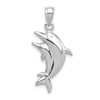 Lex & Lu 14k White Gold Dolphin Pair Pendant - 3 - Lex & Lu