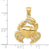 Lex & Lu 14k Yellow Gold Polished Crab Pendant - 4 - Lex & Lu