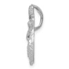 Lex & Lu 14k White Gold Satin & D/C Mermaid Chain Slide - 2 - Lex & Lu