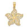 Lex & Lu 14k Yellow Gold Polished Filigree Starfish Pendant - 3 - Lex & Lu