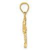 Lex & Lu 14k Yellow Gold Polished D/C Palm Tree Pendant - 2 - Lex & Lu