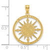 Lex & Lu 14k Yellow Gold Satin & Polished Lost Without You Compass Pendant - 2 - Lex & Lu