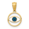 Lex & Lu 14k Yellow Gold Polished Enameled Eye Pendant - Lex & Lu