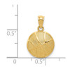 Lex & Lu 14k Yellow Gold Satin & Polished Basketball Pendant - 4 - Lex & Lu