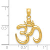 Lex & Lu 14k Yellow Gold Polished Om Symbol Pendant LAL102491 - 4 - Lex & Lu