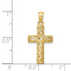 Lex & Lu 14k Yellow Gold Polished Braided Cross Pendant - 4 - Lex & Lu