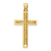 Lex & Lu 14k Yellow Gold D/C Latin Cross Pendant LAL102518 - 3 - Lex & Lu