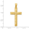 Lex & Lu 14k Yellow Gold D/C Latin Cross Pendant LAL102518 - 4 - Lex & Lu