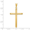 Lex & Lu 14k Yellow Gold Polished Tube Cross Pendant LAL102526 - 4 - Lex & Lu