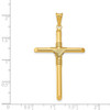 Lex & Lu 14k Yellow Gold Polished Tube Cross Pendant LAL102529 - 4 - Lex & Lu