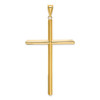 Lex & Lu 14k Yellow Gold Polished Tube Cross Pendant LAL102534 - 3 - Lex & Lu