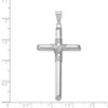 Lex & Lu 14k White Gold Polished Tube Cross Pendant LAL102538 - 4 - Lex & Lu