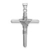 Lex & Lu 14k White Gold Polished Tube Cross Pendant LAL102540 - 3 - Lex & Lu