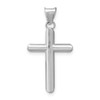 Lex & Lu 14k White Gold Polished Tube Cross Pendant LAL102548 - 4 - Lex & Lu