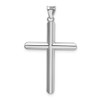 Lex & Lu 14k White Gold Polished Tube Cross Pendant LAL102549 - 3 - Lex & Lu