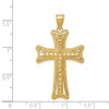 Lex & Lu 14k Yellow Gold D/C Cross Pendant LAL102557 - 4 - Lex & Lu
