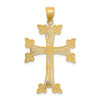 Lex & Lu 14k Yellow Gold D/C Fancy Cross Pendant - 4 - Lex & Lu