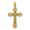 Lex & Lu 14k Two-tone Gold Polished Cross Pendant LAL102608 - 4 - Lex & Lu