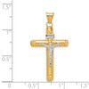 Lex & Lu 14k Two-tone Gold Polished Crucifix Pendant LAL102623 - 3 - Lex & Lu